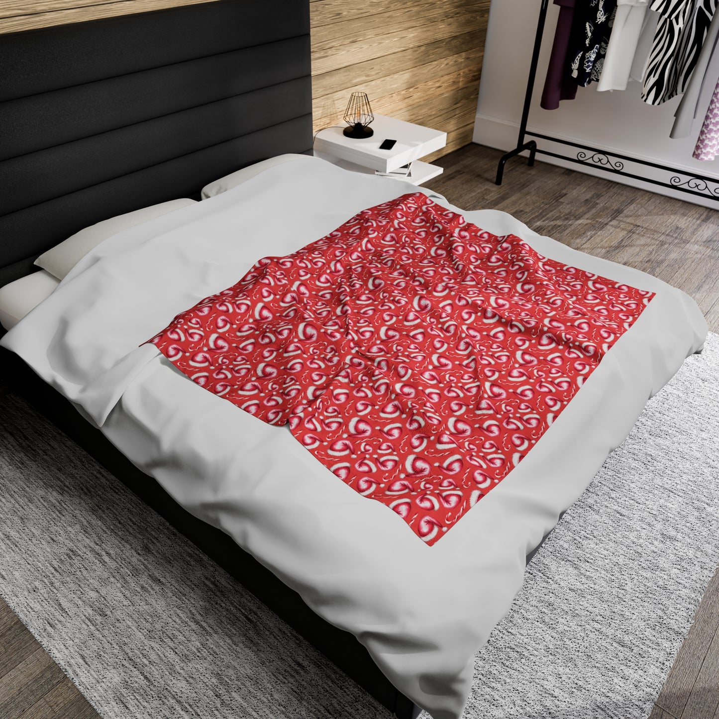 Candy Cane Plush Blanket